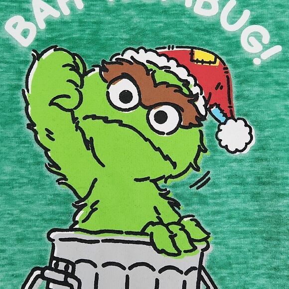 💚Sesame Street Green Oscar the Grouch Soft Lightweight Sweatshirt Large - Picture 5 of 13